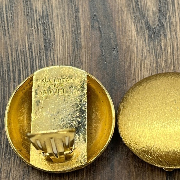 Earrings clip on 3 Pair Napier, Lisner, Marvella Designer gold & silver tone - Picture 10 of 10